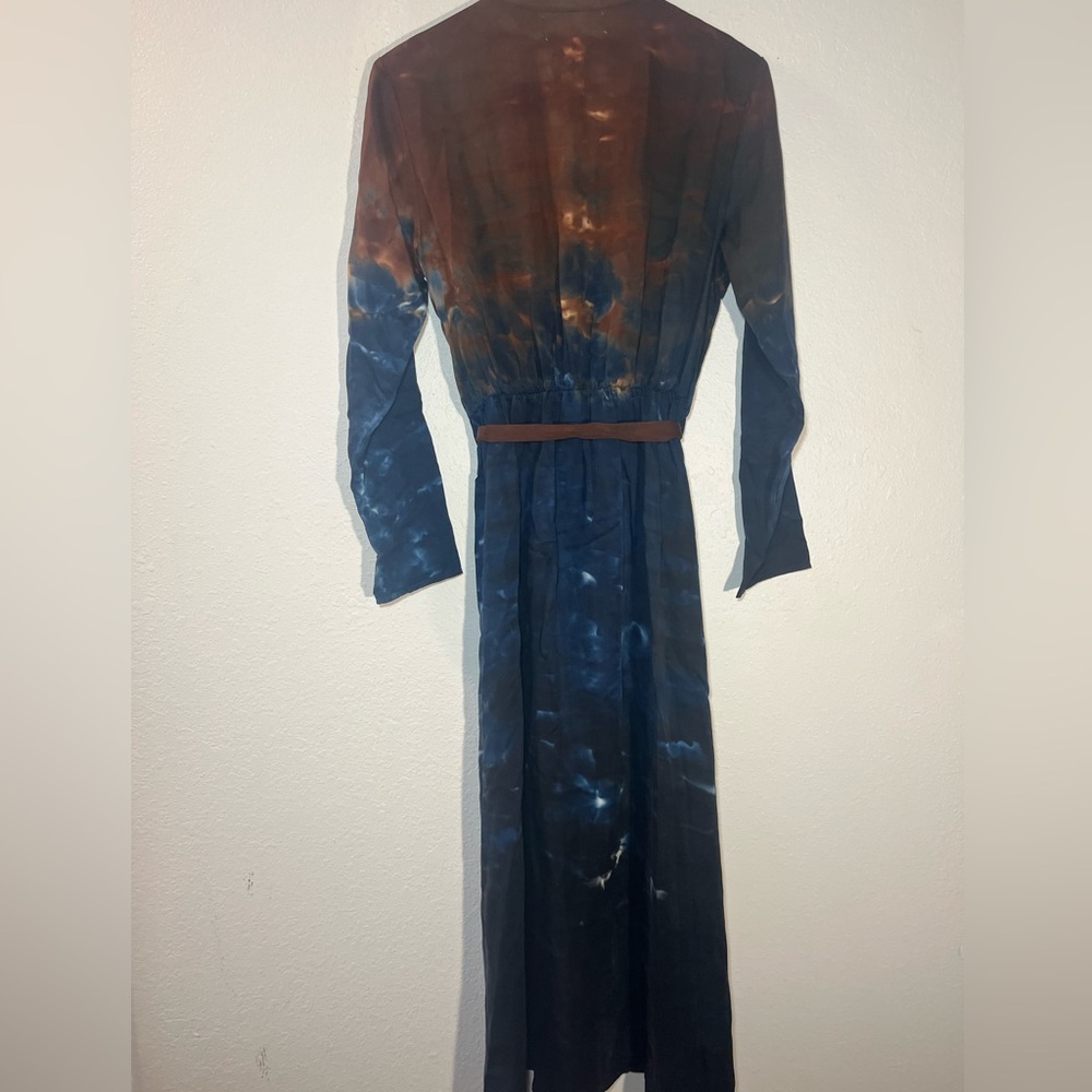 Anthropologie- Cloth & Stone Perla Long Sleeve Tie Dye Maxi Dress - Picture 7 of 15